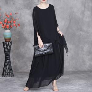 Resort Style Layering Maxi Flowing Sheer Dress