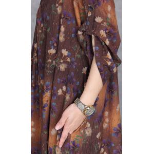 Daisy Printed High Waist Loose Travel Dress
