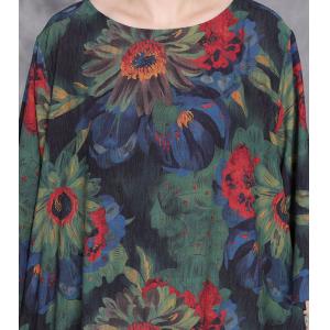 Tropical Flowers Printed Summer Comfort Dress