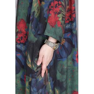Tropical Flowers Printed Summer Comfort Dress