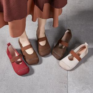 Cozy Square Toe Mom Ballet Flats