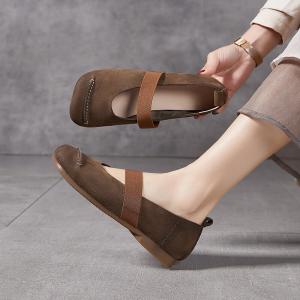 Cozy Square Toe Mom Ballet Flats