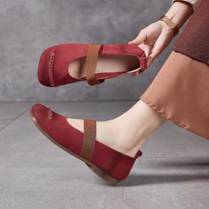 Cozy Square Toe Mom Ballet Flats