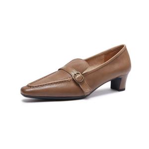 Low Heels Business Leather Pointed Toe Loafers