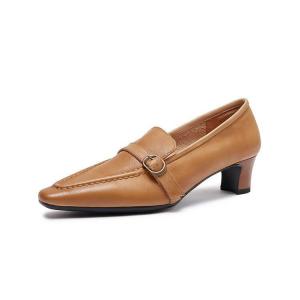 Low Heels Business Leather Pointed Toe Loafers