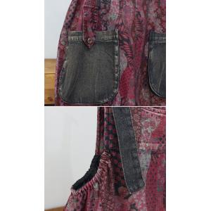 Black  Pockets Purple Plus Size Overalls