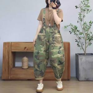 Adjustable Straps Suspender  Camouflage Overalls