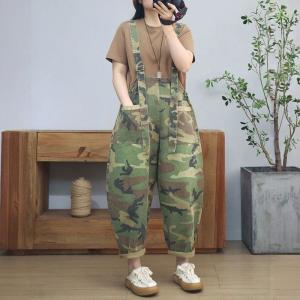 Adjustable Straps Suspender  Camouflage Overalls