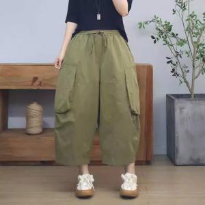 Lazy Day Comfort Wide Leg Ankle Cargo Pants