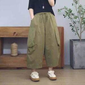 Lazy Day Comfort Wide Leg Ankle Cargo Pants