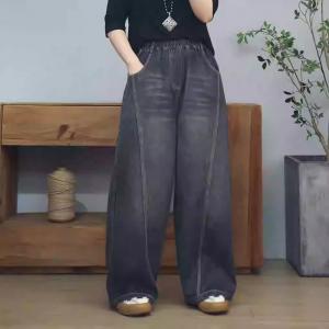 Floor Length Straight Leg Baggy Boyfriend Jeans
