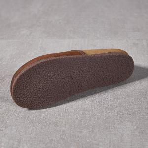 Contrast Colors Leather Buckle Flats