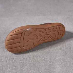 Tied Up Leather Round Toe Flat Loafers