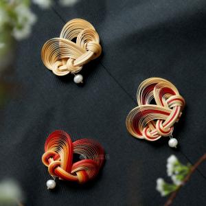 Chinese Vintage Handmade Bamboo Brooch Pin