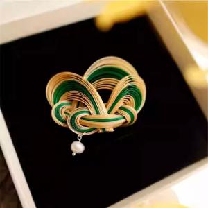 Chinese Vintage Handmade Bamboo Brooch Pin