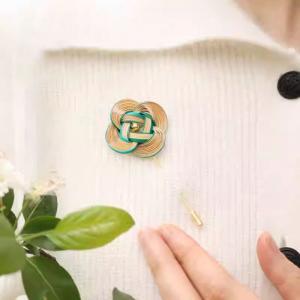 Oriental Style Handcrafted Bamboo Long Brooch Pin