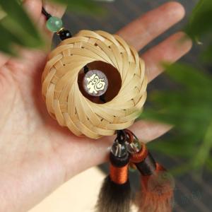 Bamboo Woven Safety Buckle DIY Craft Kit Car Hanging Ornament