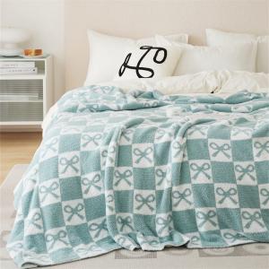 Bowknot Patterns Checkered Blanket Throw