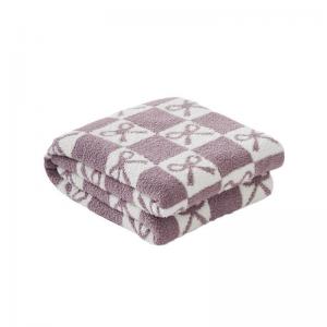Bowknot Patterns Checkered Blanket Throw
