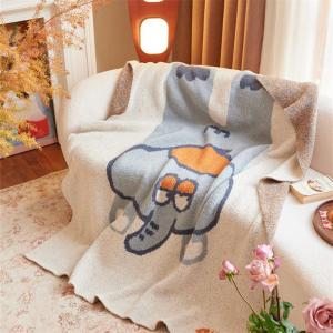 Lovely Cartoon Elephant Camping Blanket