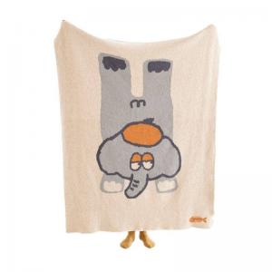 Lovely Cartoon Elephant Camping Blanket