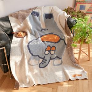 Lovely Cartoon Elephant Camping Blanket