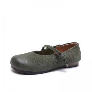 British Style Leather Summer Mary Jane Flats