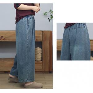 High Waist Womens Wide Leg Jeans