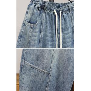 Relaxed Light Wash Barrel Jeans for Women