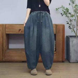 Soft Denim Plus Size Barrel Jeans