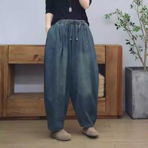 Soft Denim Plus Size Barrel Jeans