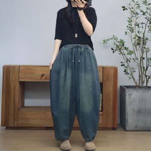 Soft Denim Plus Size Barrel Jeans