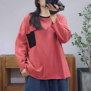 Chest Pocket Oversized Cotton Casual T-shirt