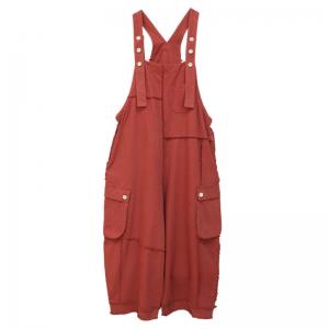 Relax-Fit Versatile Cotton Denim Cargo Overalls