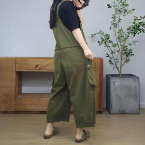 Relax-Fit Versatile Cotton Denim Cargo Overalls