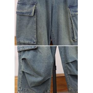 Side Pockets High Rise Wide Leg Cropped Jeans