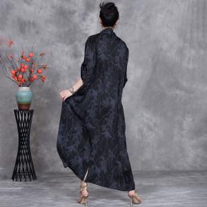 Modest Jacquard Printed Maxi Church Dress