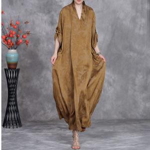 Modest Jacquard Printed Maxi Church Dress