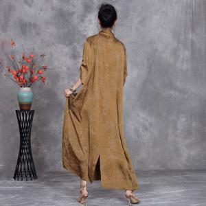 Modest Jacquard Printed Maxi Church Dress