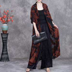 Stereo Jacquard Senior Women Plus Size Cardigan