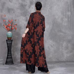 Stereo Jacquard Senior Women Plus Size Cardigan