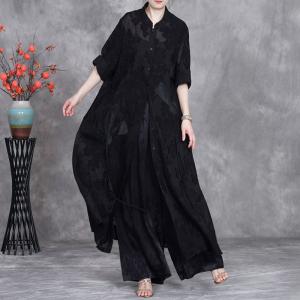 Stereo Jacquard Senior Women Plus Size Cardigan