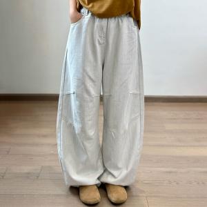 Hippie Style Plus Size Beige Dad Jeans