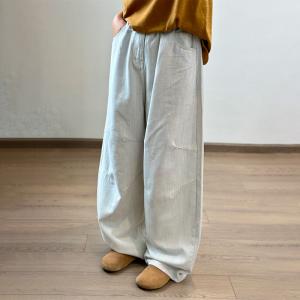 Hippie Style Plus Size Beige Dad Jeans