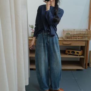 Plus Size Versatile High Waist Dad Jeans