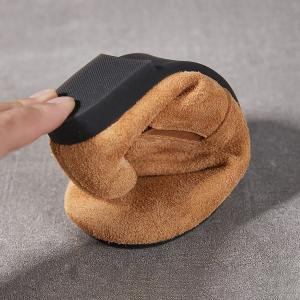 Cowhide Suede Leather Cozy Grandma Loafers
