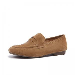 Suede Leather Low Heels Teacher Loafers