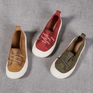 Mom Style Pop Colors Slip-On Platform Sneakers