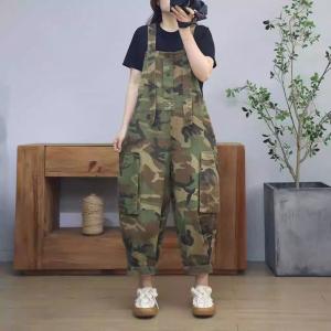 Multi-Pockets Camouflage Cargo Overalls