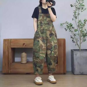 Multi-Pockets Camouflage Cargo Overalls